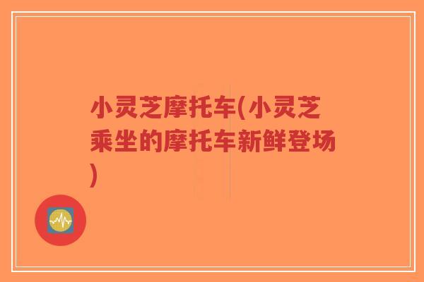 小灵芝摩托车(小灵芝乘坐的摩托车新鲜登场)