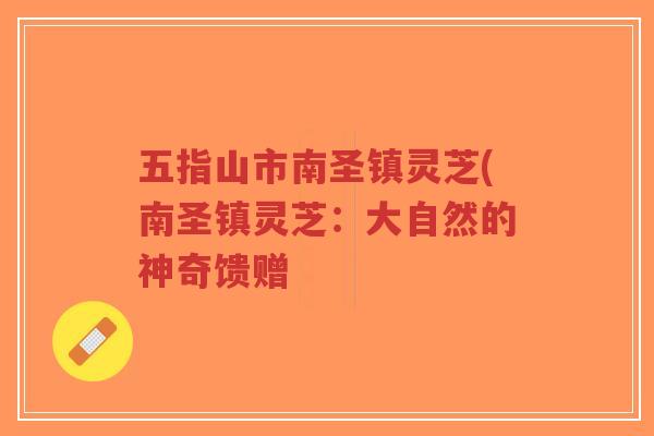 五指山市南圣镇灵芝(南圣镇灵芝：大自然的神奇馈赠