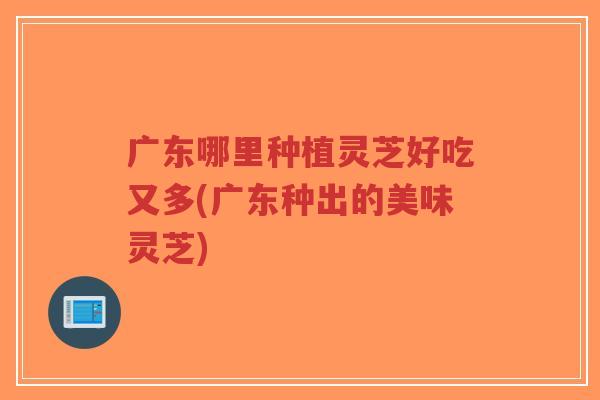 广东哪里种植灵芝好吃又多(广东种出的美味灵芝)