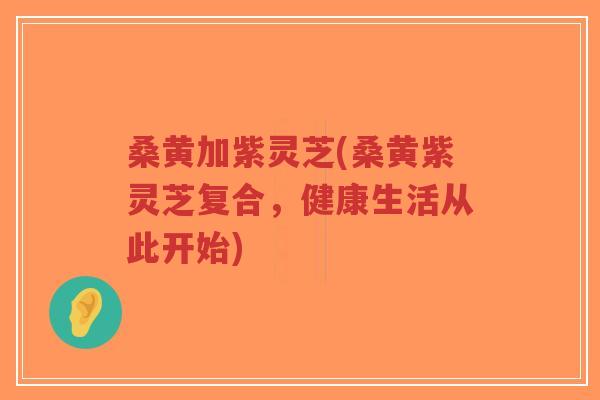 桑黄加紫灵芝(桑黄紫灵芝复合，健康生活从此开始)