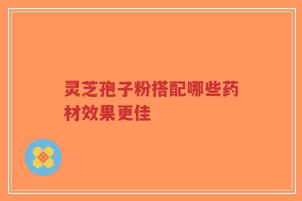 灵芝孢子粉搭配哪些药材效果更佳