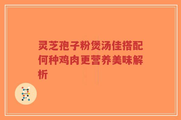 灵芝孢子粉煲汤佳搭配何种鸡肉更营养美味解析