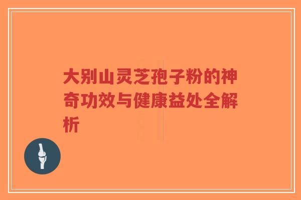 大别山灵芝孢子粉的神奇功效与健康益处全解析