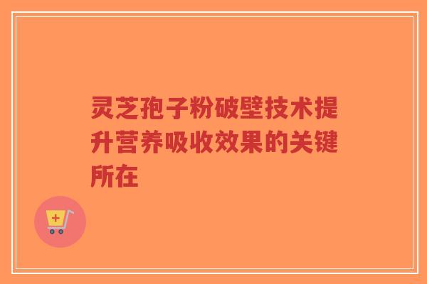 灵芝孢子粉破壁技术提升营养吸收效果的关键所在