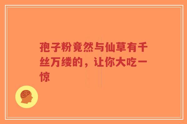孢子粉竟然与仙草有千丝万缕的，让你大吃一惊