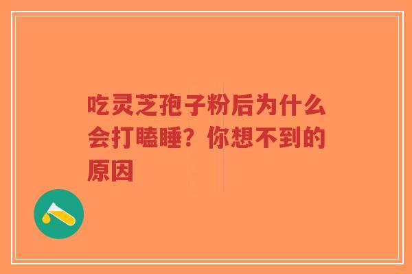 吃灵芝孢子粉后为什么会打瞌睡？你想不到的原因